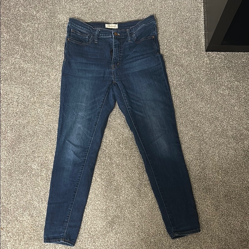 Madewell Blue Skinny Jeans with Medium-Dark Wash